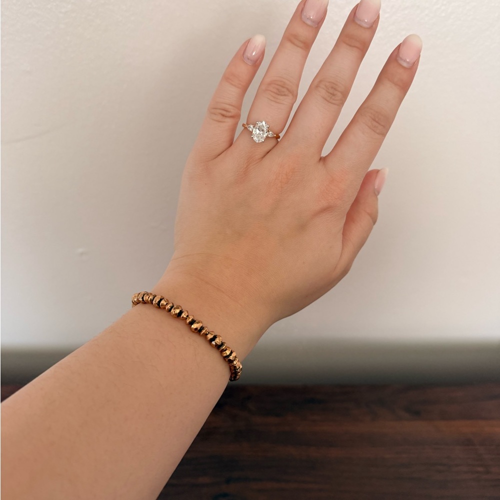 ALEX & ANI Gold Beaded Bangle Bracelet